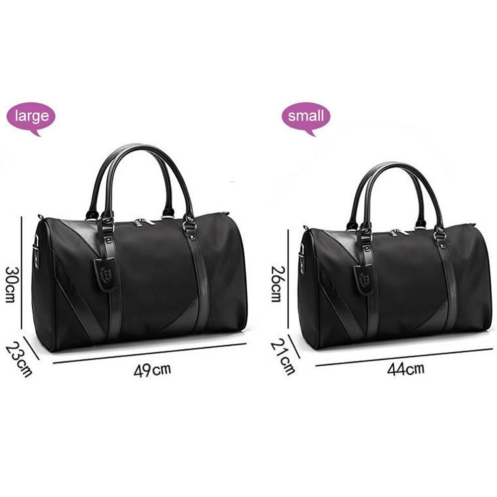 Original GNWXY Men Business Travel Bag Solid Black Color Handbag Fitness Storage Bag Male Female Overnight Luggage Shoulder Bag