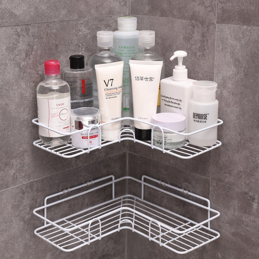 Bathroom Corner Shelf Rack Shampoo Holder Wall Mounted Kitchen Racks Metal Shower Shelf Organizer Bathroom Corner Storage Rack