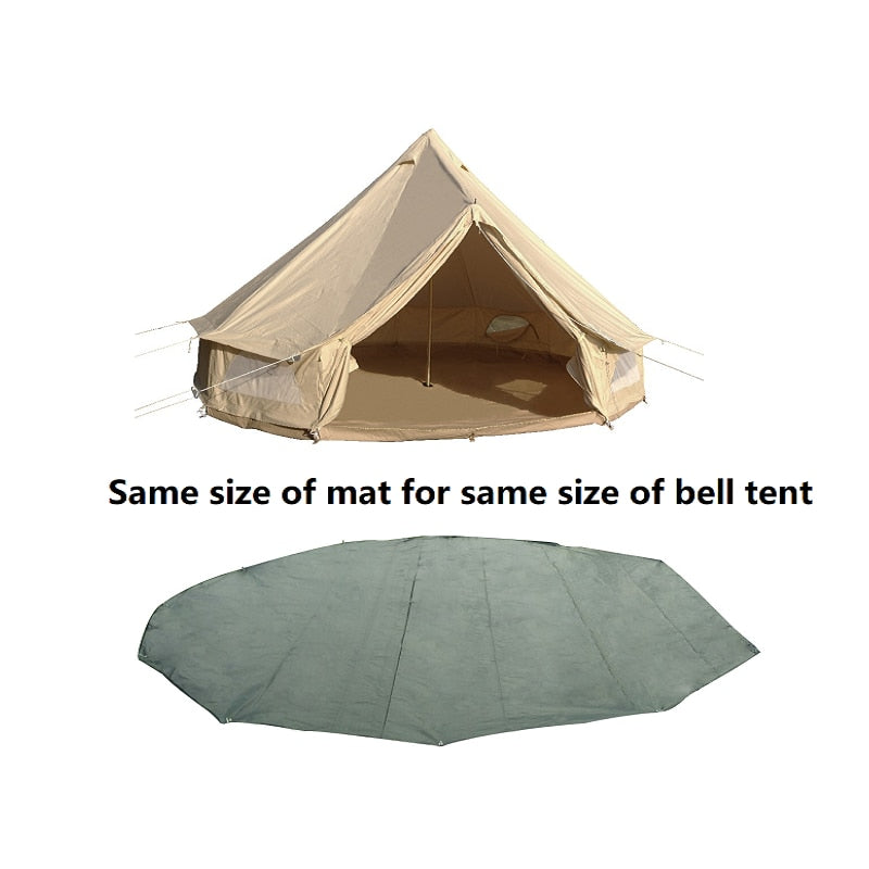 Outdoor Waterproof Luxury 4M Cotton Canvas Bell Tent With Stove Hole For 3-5 Persons Traveling Hotle Glamping