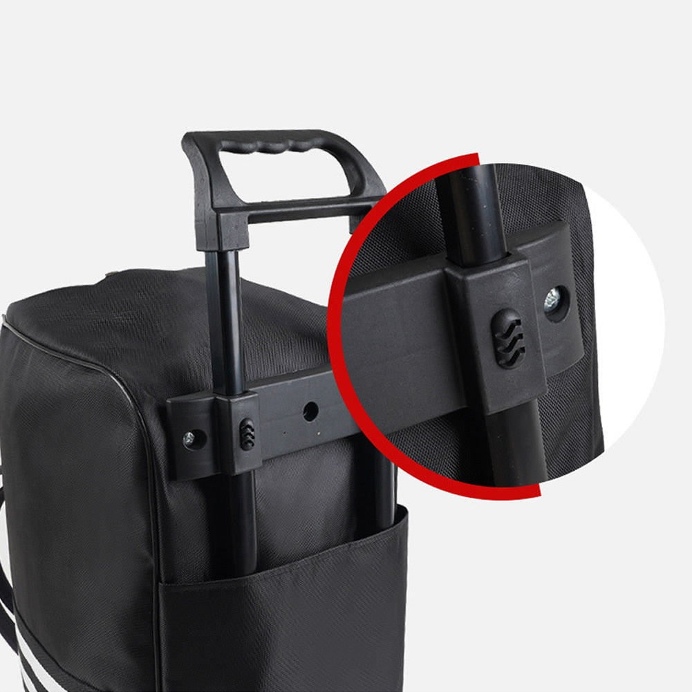 GNWXY Travel Trolley Bag With Wheels Rolling Light Large Capacity Travel Bag Folding Luggage Bags Weekend Tie Rod Suitcase Bag