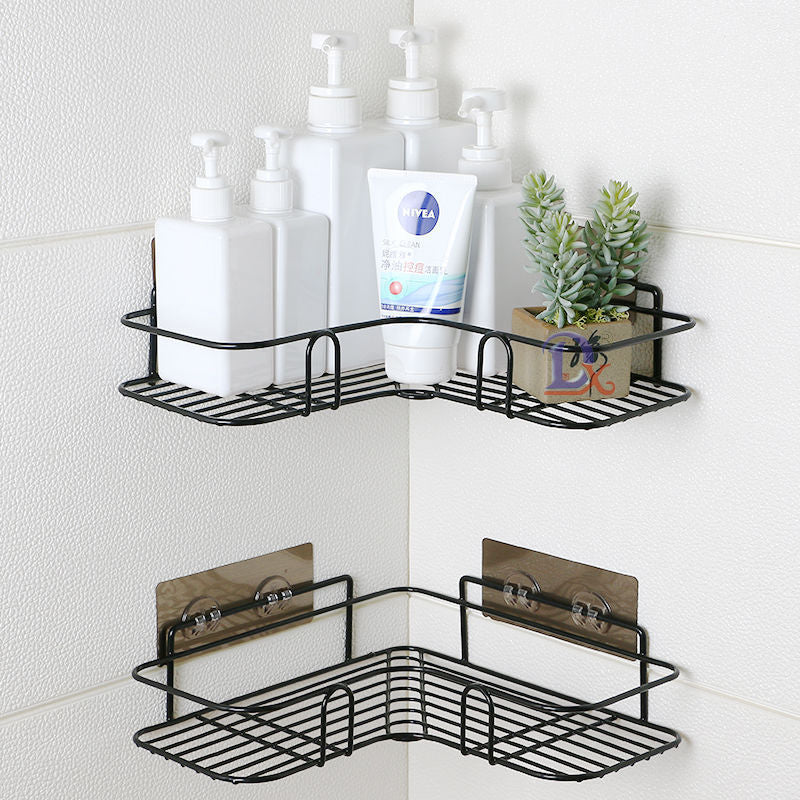 Bathroom Corner Shelf Rack Shampoo Holder Wall Mounted Kitchen Racks Metal Shower Shelf Organizer Bathroom Corner Storage Rack