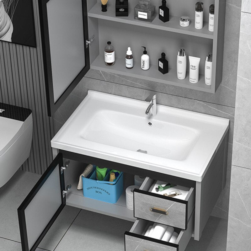 Sets Shelf Locker Mirror Bathroom Cabinet Storage Accessories Drawer Bathroom Cabinet Glass Badezimmer Schrank Home Furniture DQ