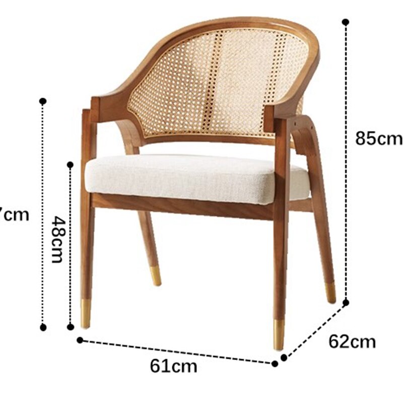 Accent Outdoor Dining Chair Balcony Patio Garden Rattan Kitchen Chairs Living Room Sillones Salon Patio Furniture LJ50DC