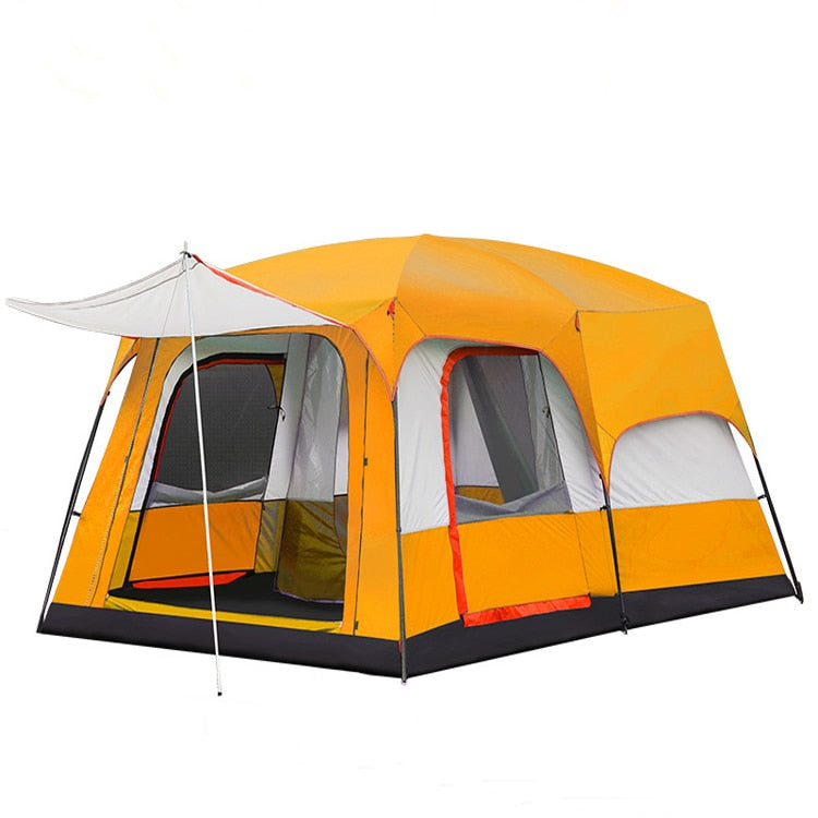 For 5-8 person Super-Large Luxury Two Bed Rooms, One Living Room Family Outdoor Camping Waterproof Tent Event Tent