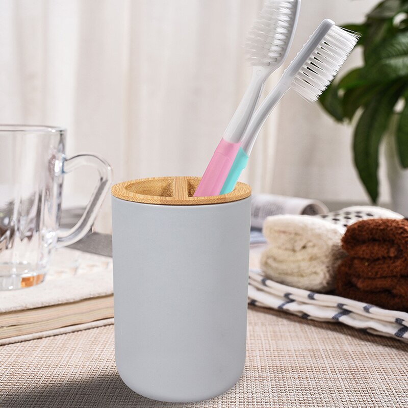 6Pcs Black Bathroom Accessories Toothbrush Holder Bin Soap Dish Dispenser Tumbler Toilet Brush Toilet Bathroom Set  White