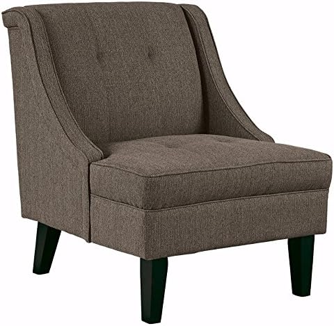 Contemporary Tufted Wingback Accent Chair, Gray