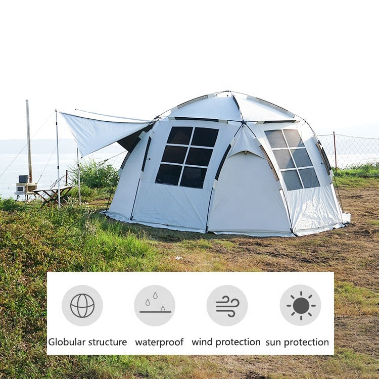 4.5m Portable Round House Outdoor Camping Glamping Geodesic Dome Tent for Sale