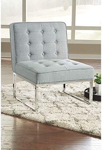 Contemporary Tufted Accent Chair, Gray