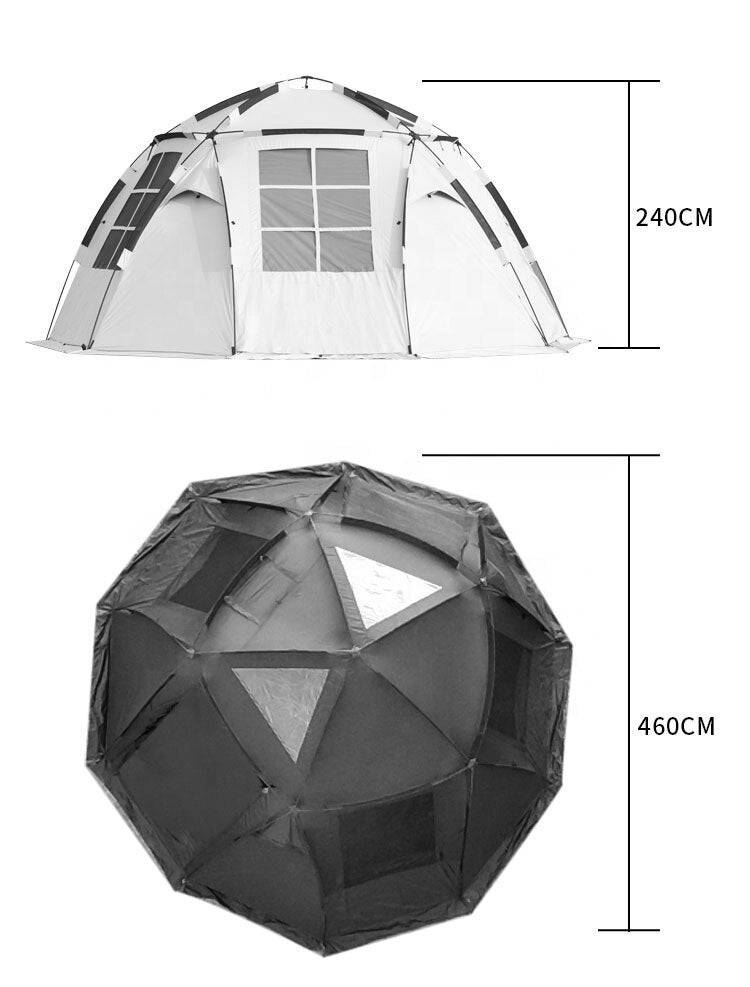 4.5m Portable Round House Outdoor Camping Glamping Geodesic Dome Tent for Sale