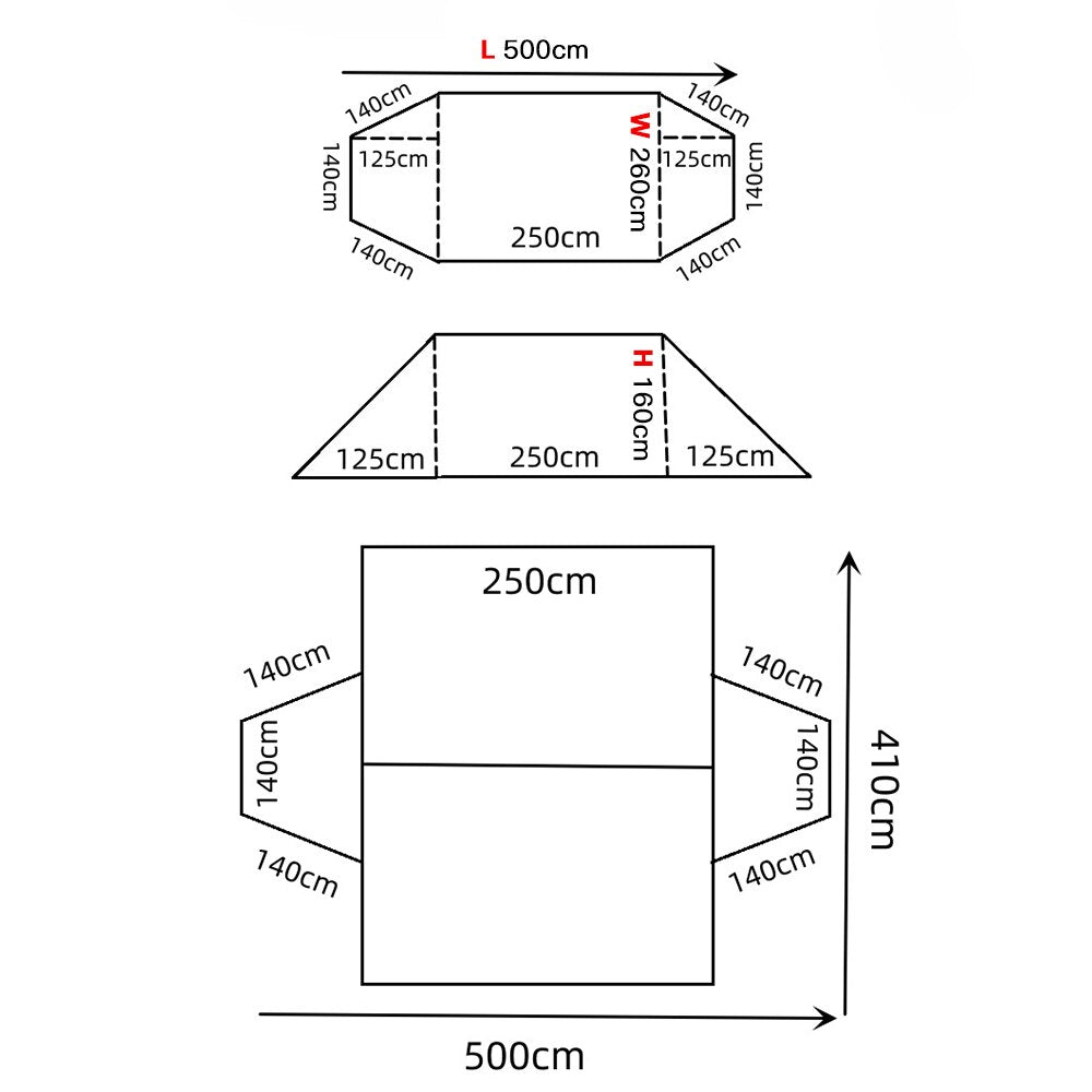 Outdoor Windproof Camp Tent with Stove Jack 4 Season Tent Sun Shelter for Family Camping Hunting Fishing beach tent