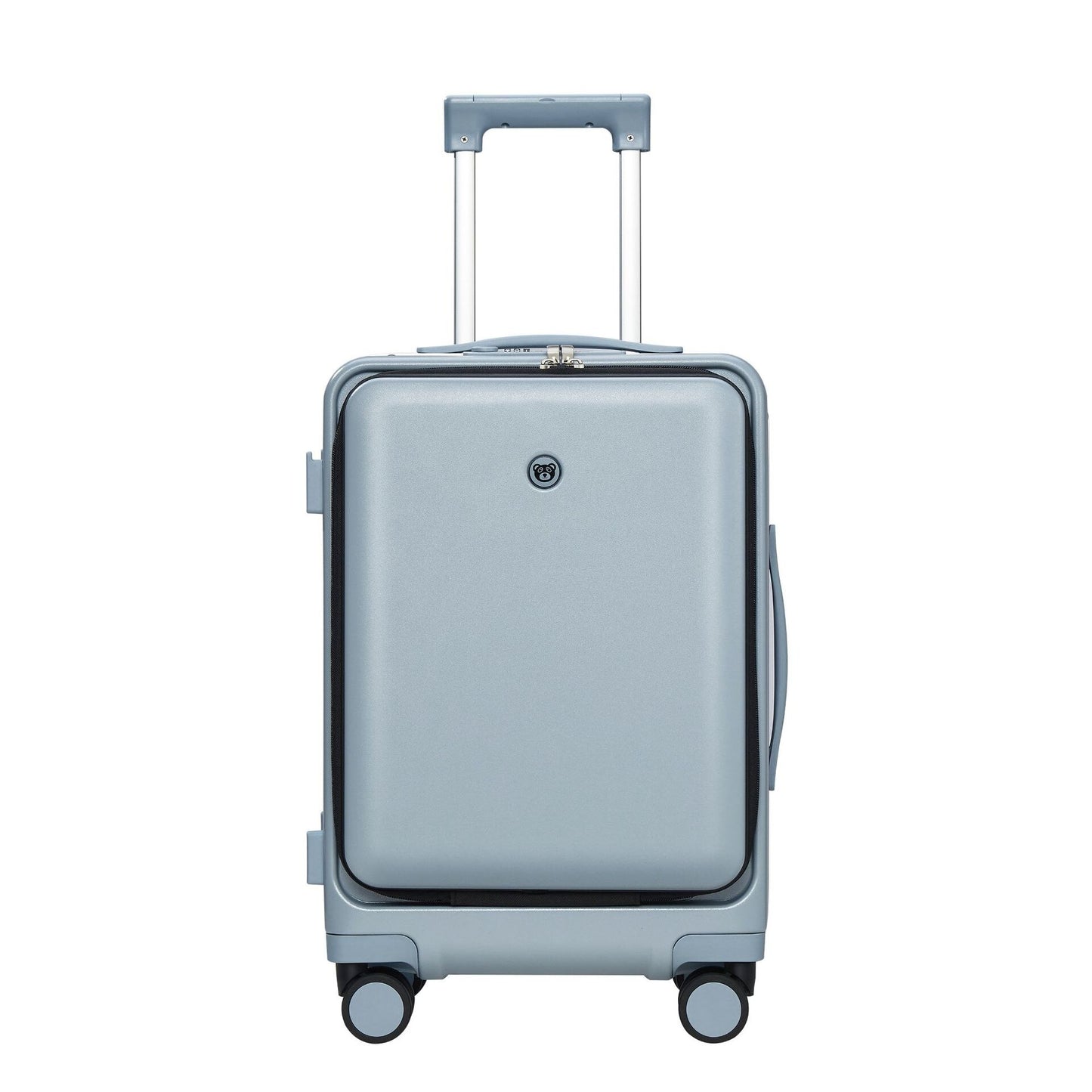 Carry-on Luggage with Wheels Front Opening Rolling Luggage Password Travel Suitcase Bag Fashion USB Interface Trolley Luggage