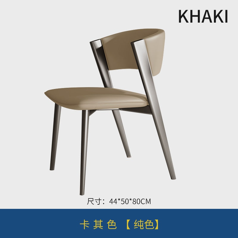 Modern Accent Dining Chair Design Ergonomic Leather Conference Kitchen Chairs Living Room Sillas Cocina Outdoor Furniture LJ50DC