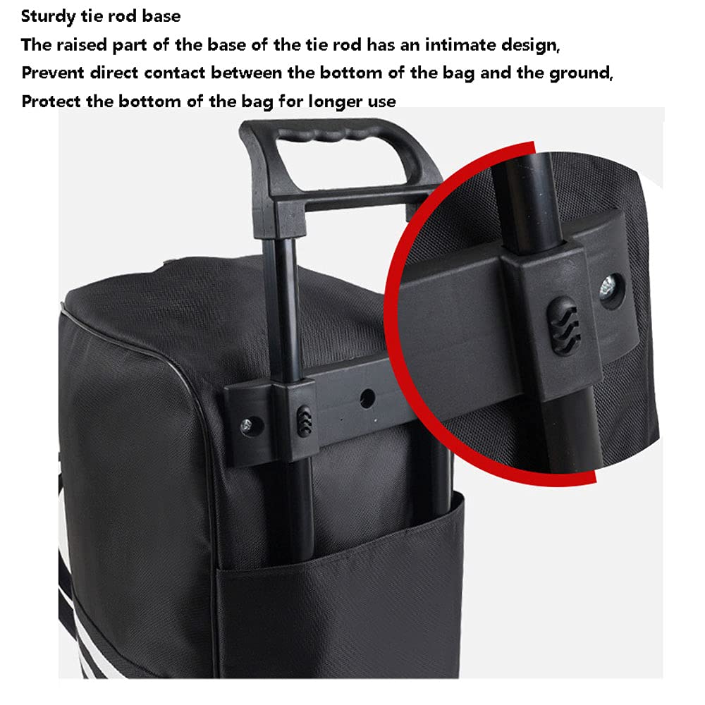 Travel Trolley Bag Men Wheel Rolling Suitcase Lightweight Large Capacity Travel Folding Duffle Bag Weekend Trolley Boarding Bag