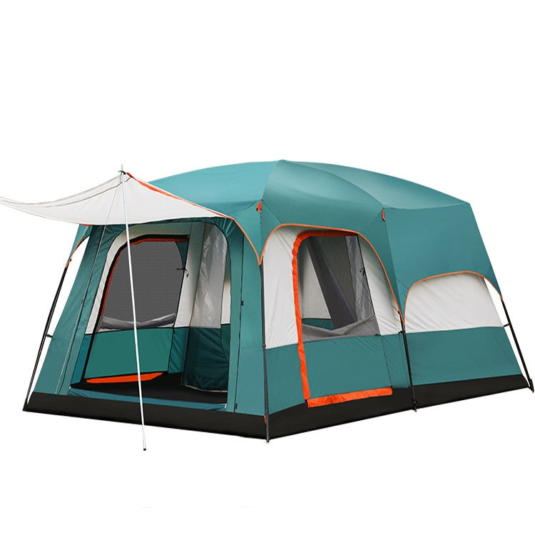 For 5-8 person Super-Large Luxury Two Bed Rooms, One Living Room Family Outdoor Camping Waterproof Tent Event Tent