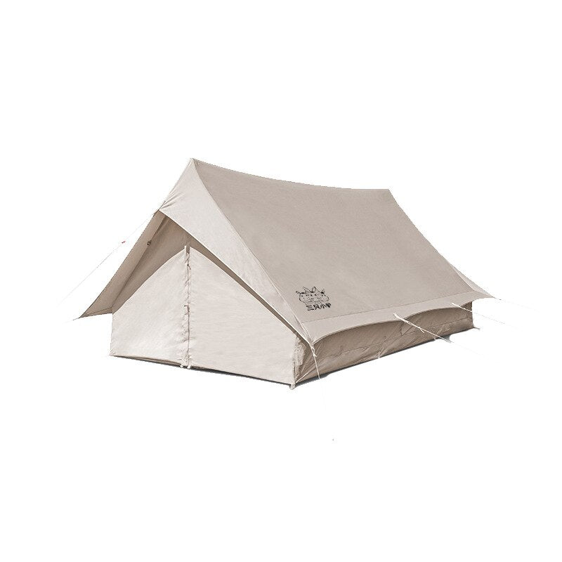 Retro House-shaped Outdoor Storm-proof Glamping Luxury Thickened Cotton Nylon Cloth Large Camping Roof Tent Eave House