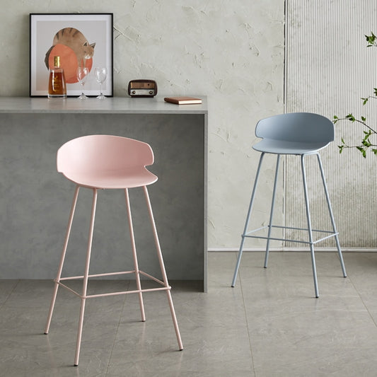 Pink Accent Dining Bar Chairs Nordic Counter Modern Minimalist Living Room Bar Chairs Barstool Sillas De Bar Furniture YX50BC