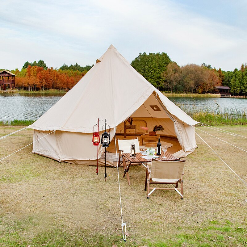 China Waterproof Best Selling Bell Tent OEM Customized Outdoor Glamping Luxury Bell Tent