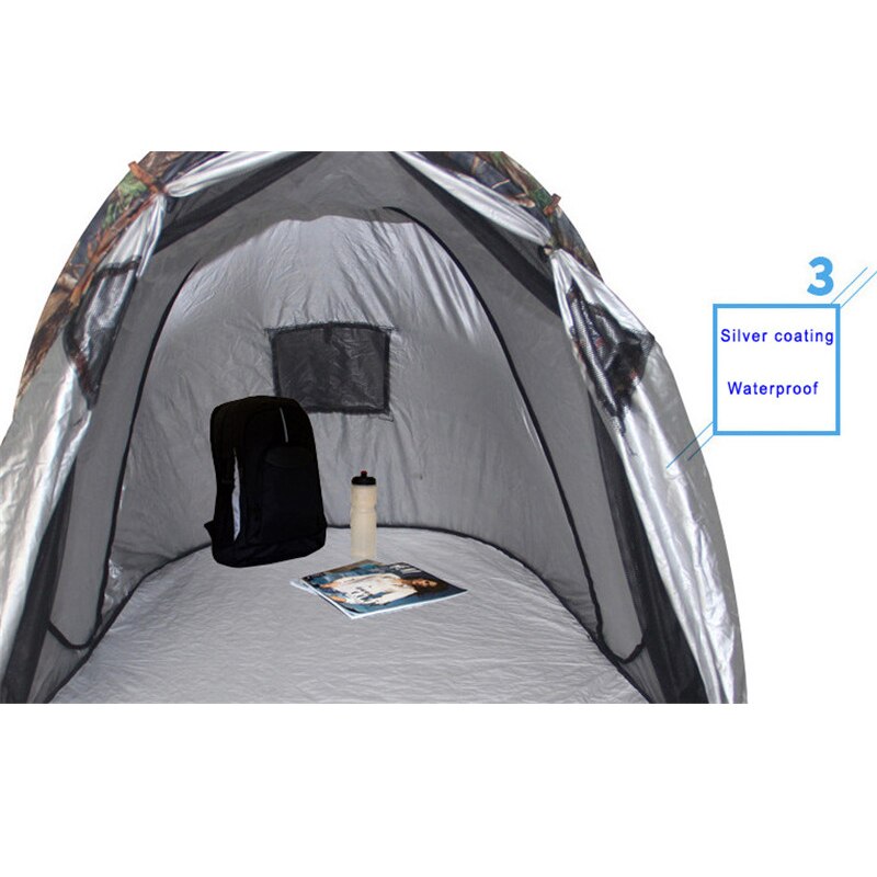 Size 200x90x85cm Large Space Portable Camping Tent Quick Automatic Opening Pop Up Steel Wire Camouflage Hunting Beach Glamping